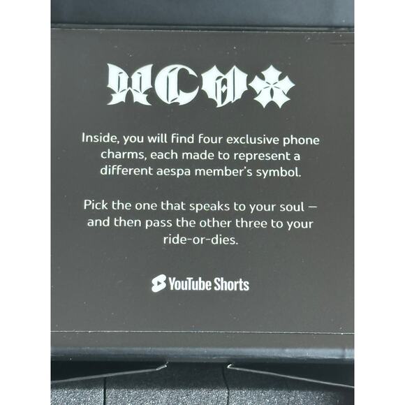 Rare Aespa x YouTube Phone Charms - Gold - Picture 2 of 3